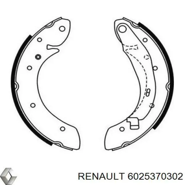 Задние барабанные колодки 6025370302 Renault (RVI)