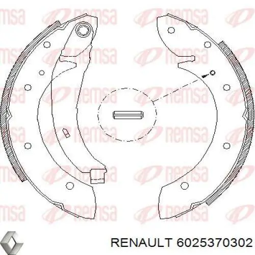 Zapatas de frenos de tambor traseras 6025370302 Renault (RVI)