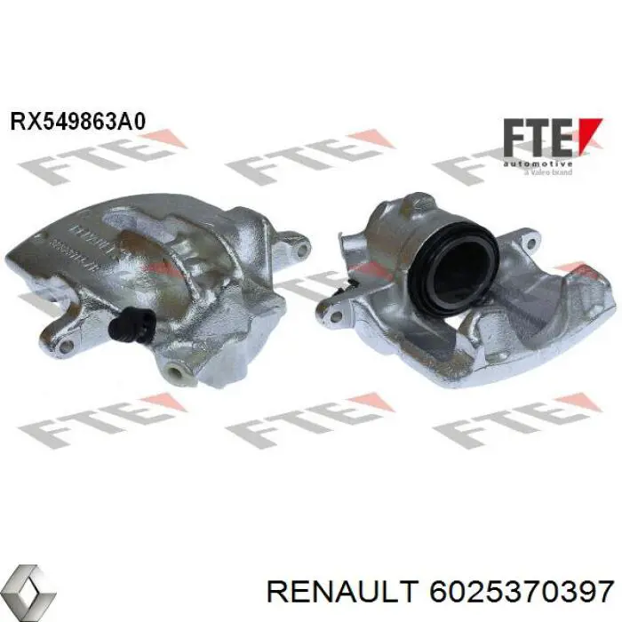 Суппорт тормозной передний левый 6025370397 Renault (RVI)