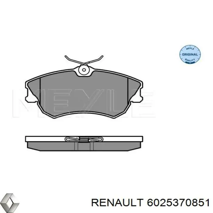 Передние тормозные колодки 6025370851 Renault (RVI)