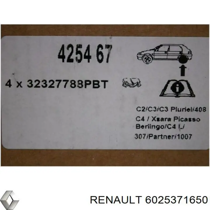 Колодки дисковые  Renault (RVI) 6025371650 цена, от 14.06 USD