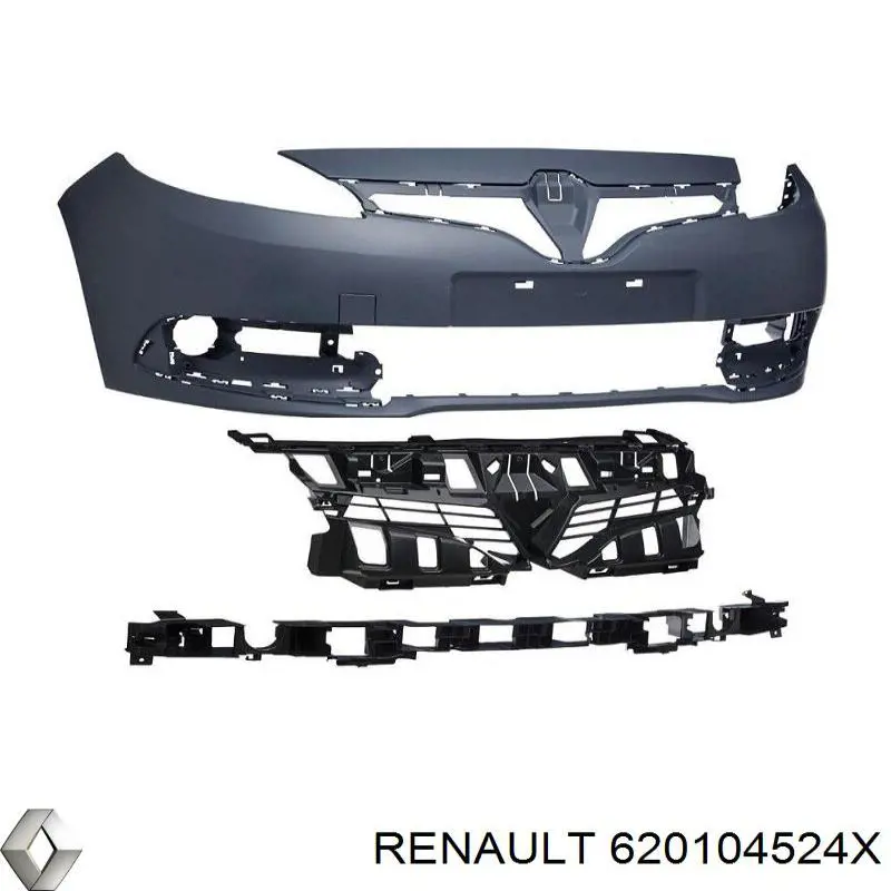 Передний бампер на Renault Scenic III 