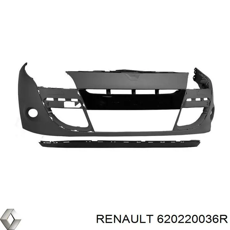 Передний бампер на Renault Megane III 