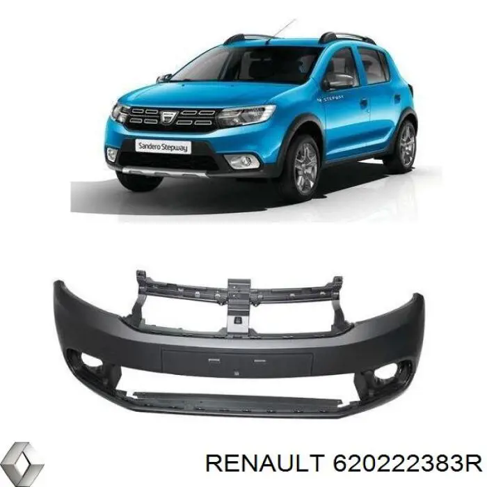 Бампер передний Renault (RVI) 620226857R