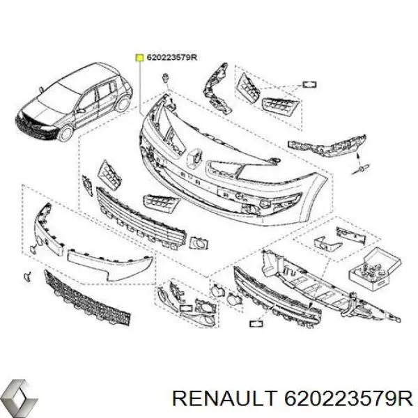 Купить Передний бампер Рено Меган II LM0, LM1