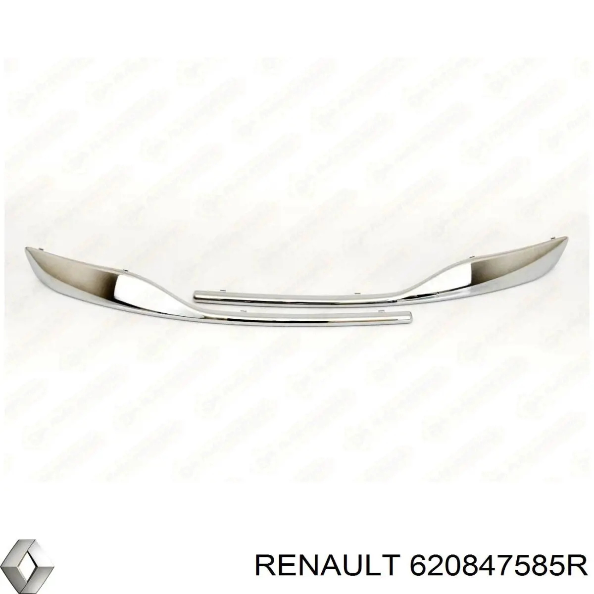 Купить 620847585R Renault (RVI) Молдинг решетки бампера переднего нижний