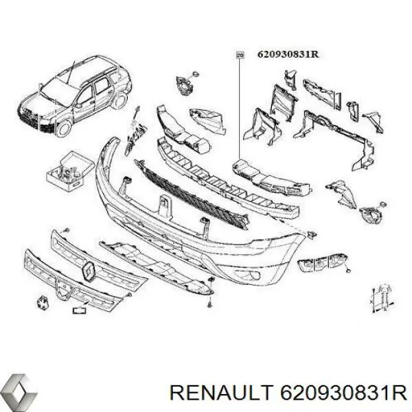 Энергопоглотитель переднего бампера Renault (RVI) 620930831R цена, от 23.82 USD
