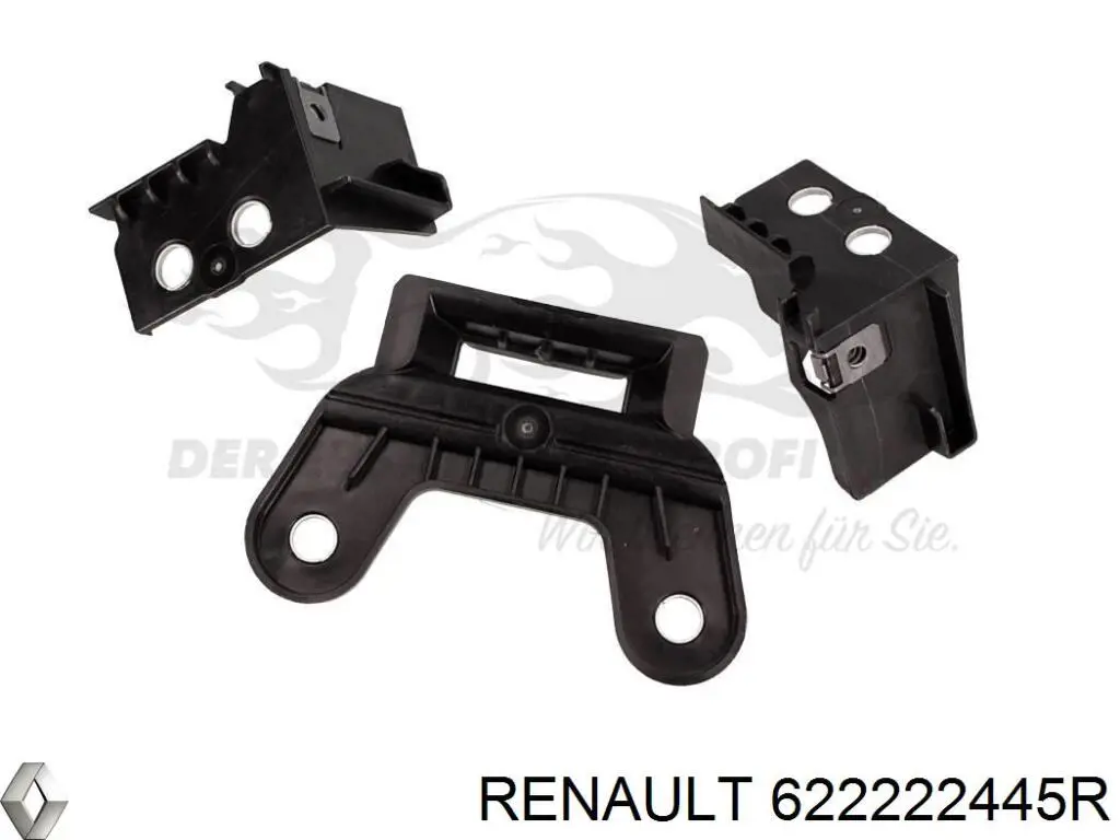 622222445R Renault (RVI) consola externa direita do pára-choque dianteiro