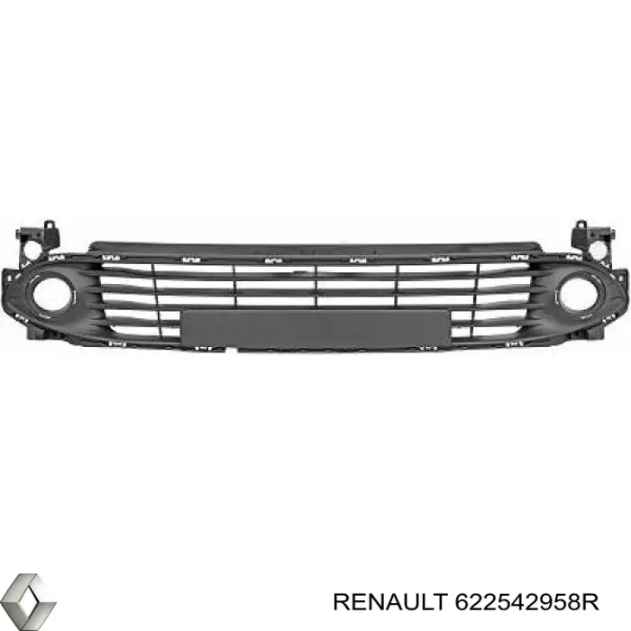 Решетка бампера переднего центральная 622542958R Renault (RVI)