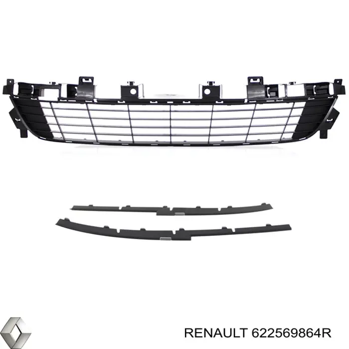 622569864R RENAULT Rejilla de ventilación, parachoques delantero original y equivalente