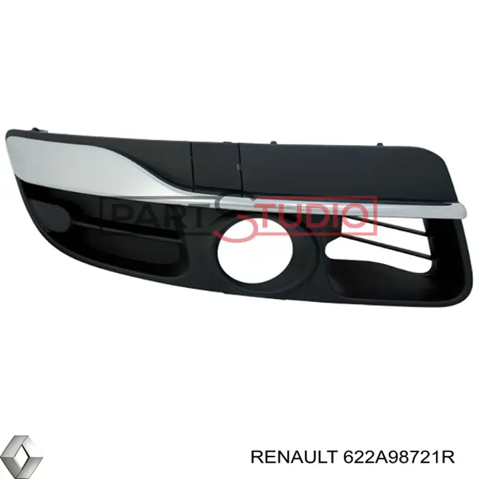 Заглушка/решетка противотуманных фар бампера переднего Renault (RVI) 622A98721R цена, от 123.13 USD