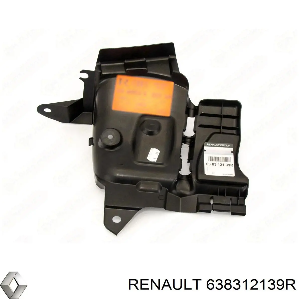 638312139R Renault (RVI) guarda-barras esquerdo dianteiro do pára-lama dianteiro