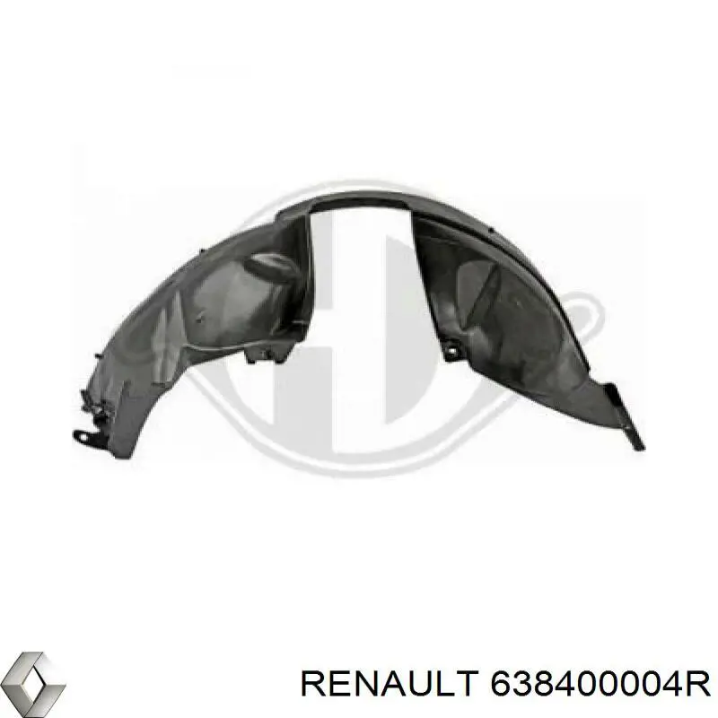 Подкрылок крыла переднего правый Renault (RVI) 638400004R