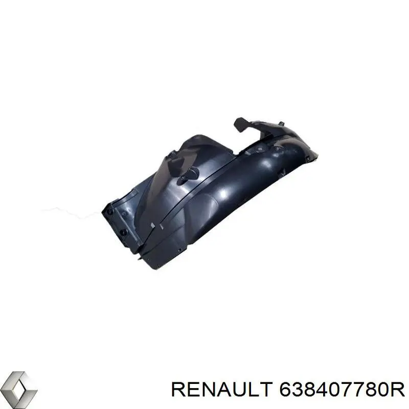 638407780R Renault (RVI) guarda-barras direito do pára-lama dianteiro