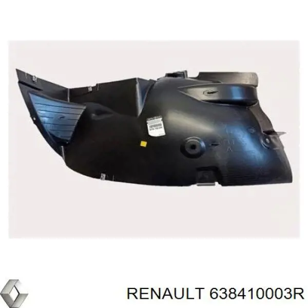 638410003R Renault (RVI) guarda-barras esquerdo dianteiro do pára-lama dianteiro