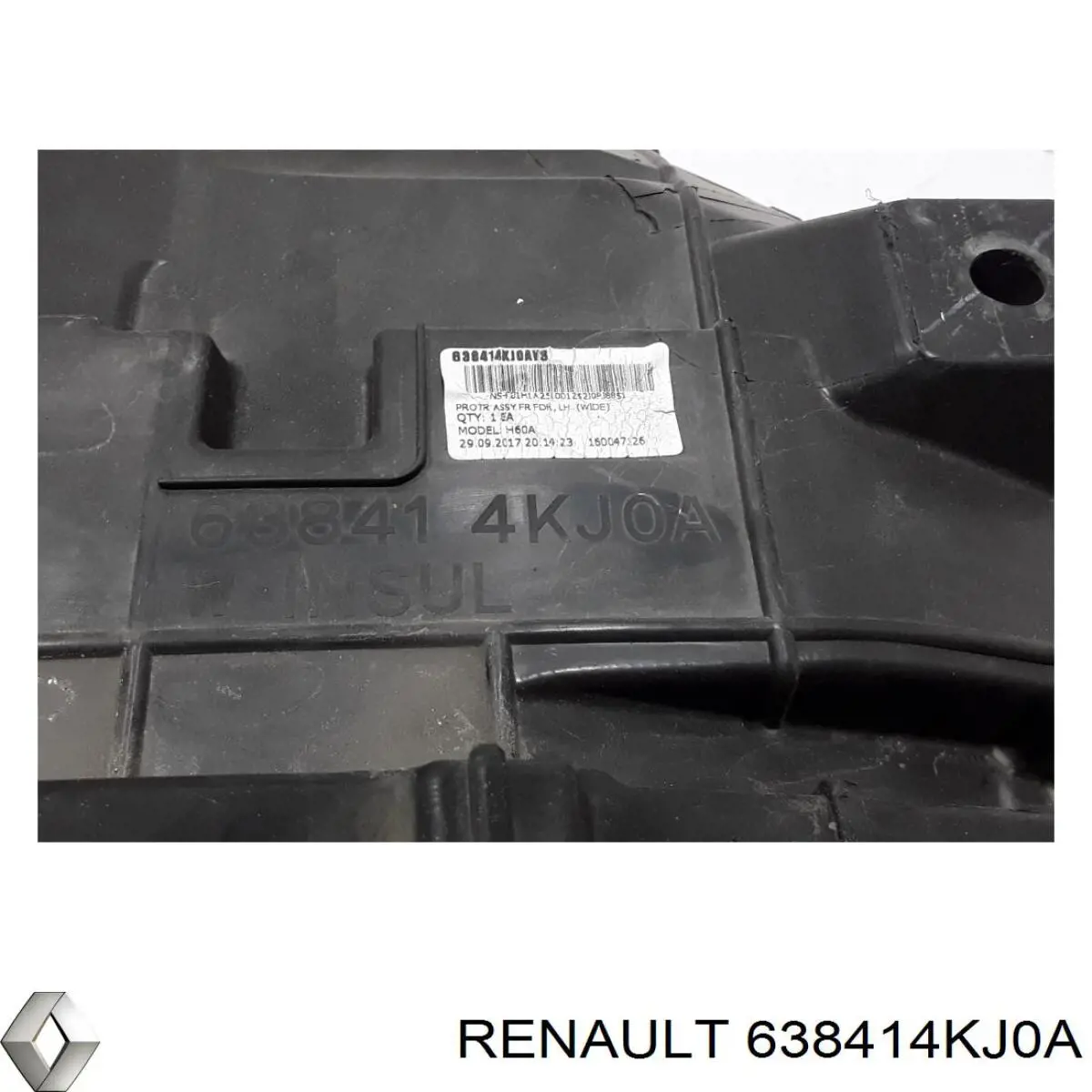 Подкрылок крыла переднего левый Renault (RVI) 638414KJ0A цена, от 89.95 USD