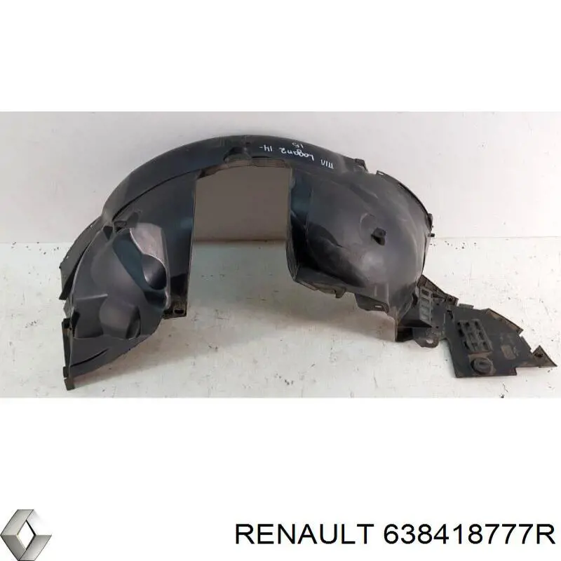 638418777R Renault (RVI) guarda-barras esquerdo do pára-lama dianteiro