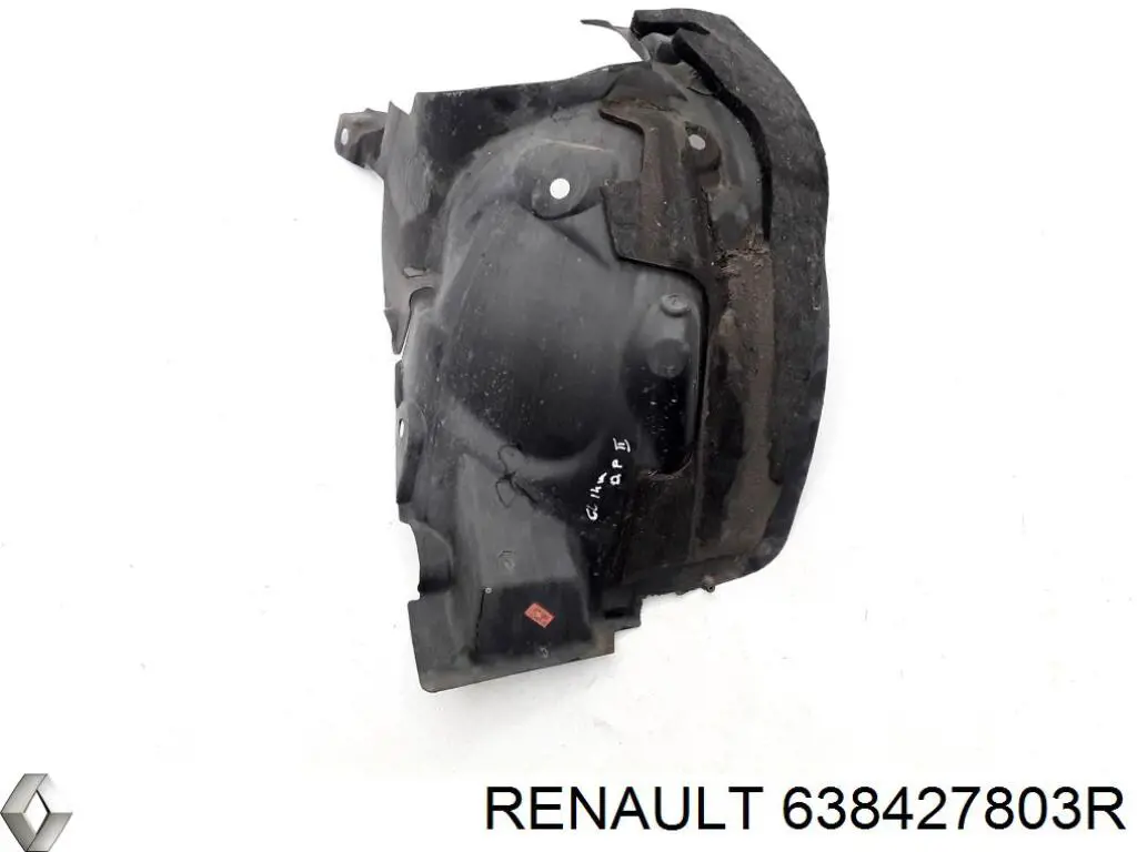 Подкрылок крыла переднего правый задний 638427803R Renault (RVI)