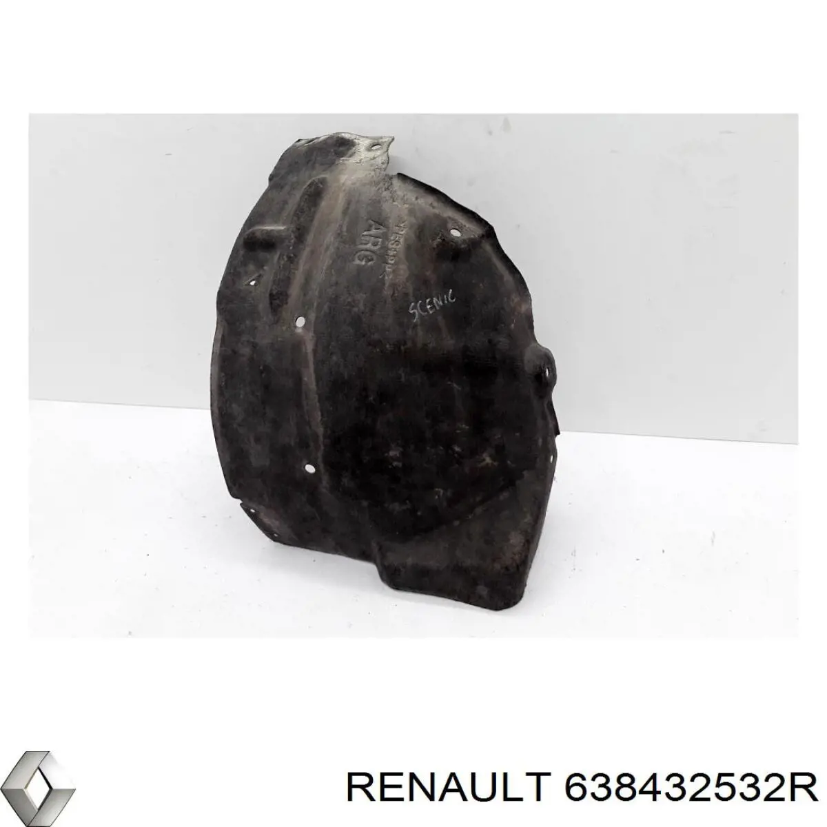 Подкрылок крыла переднего левый задний Renault (RVI) 638432532R цена, от 50.51 USD