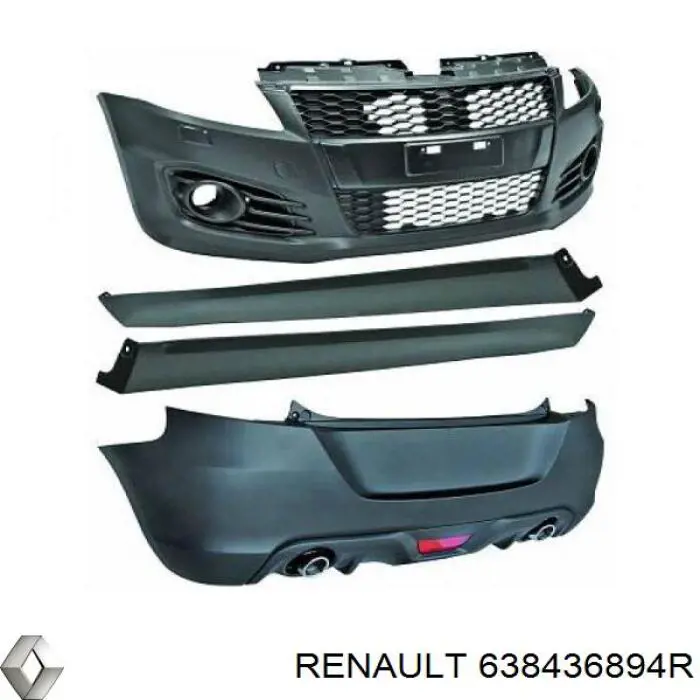Подкрылок крыла переднего левый задний Renault (RVI) 638436894R цена, от 17.76 USD
