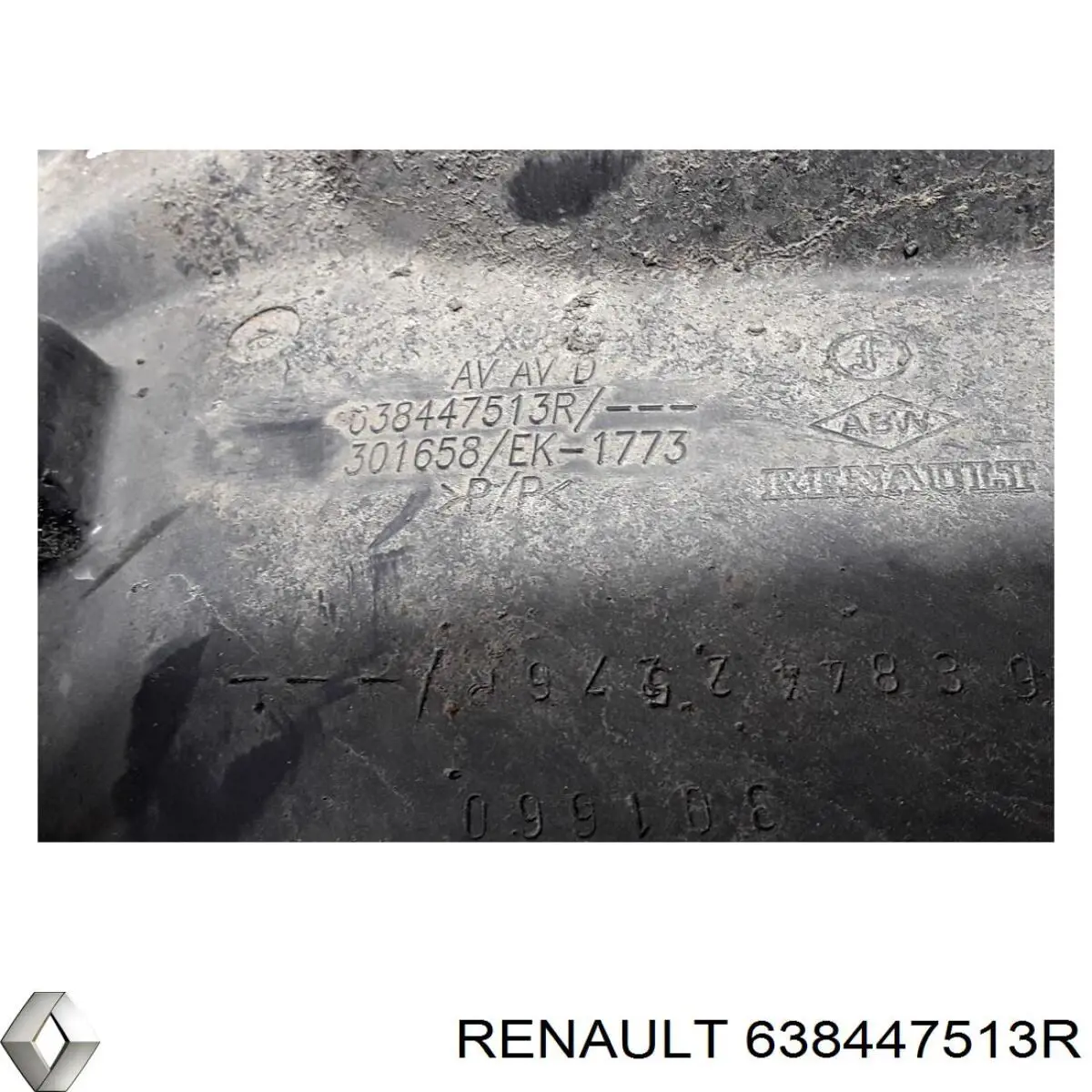 Купить 638447513R Renault (RVI) Подкрылок крыла переднего правый передний