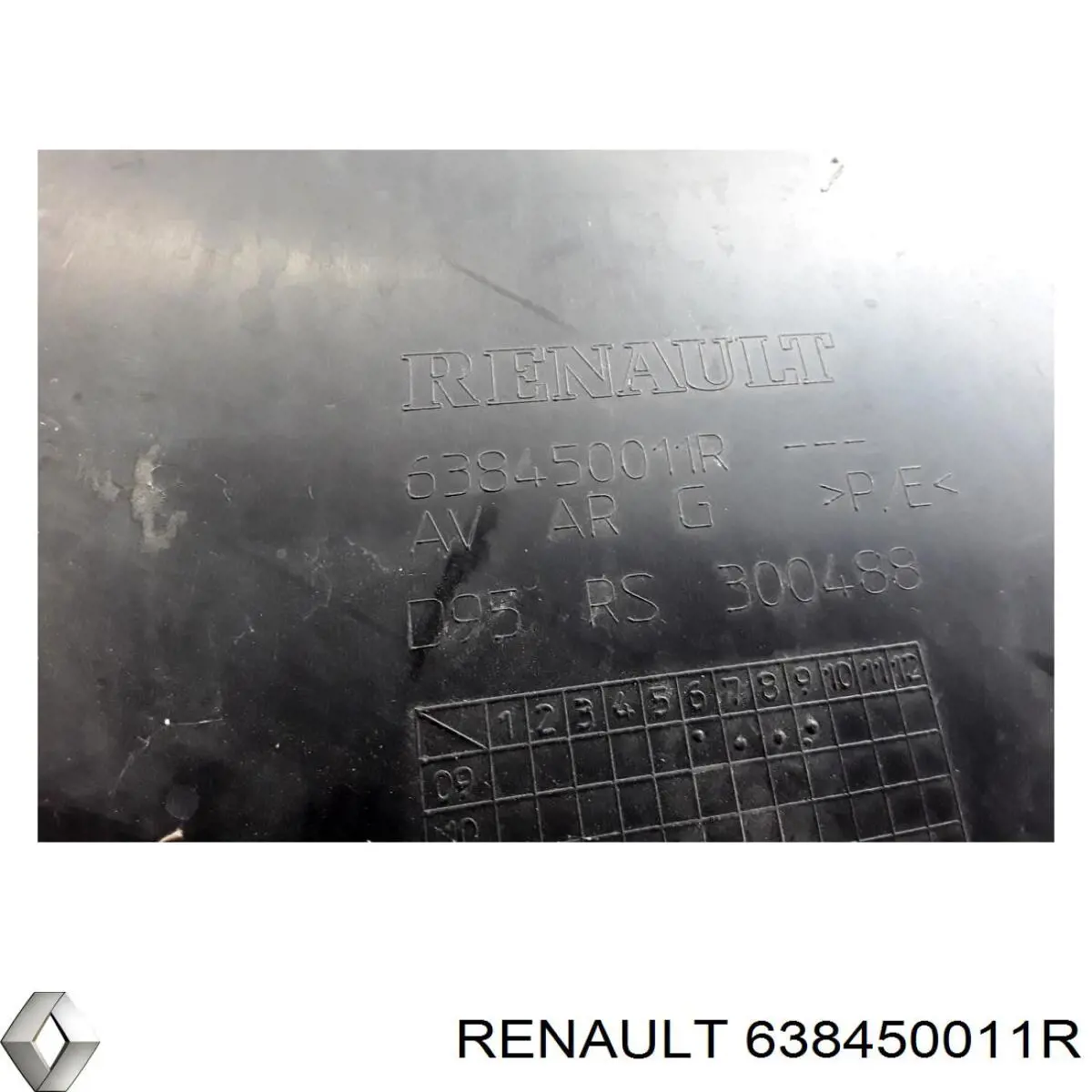 638450011R Renault (RVI) Подкрылок крыла переднего правый задний