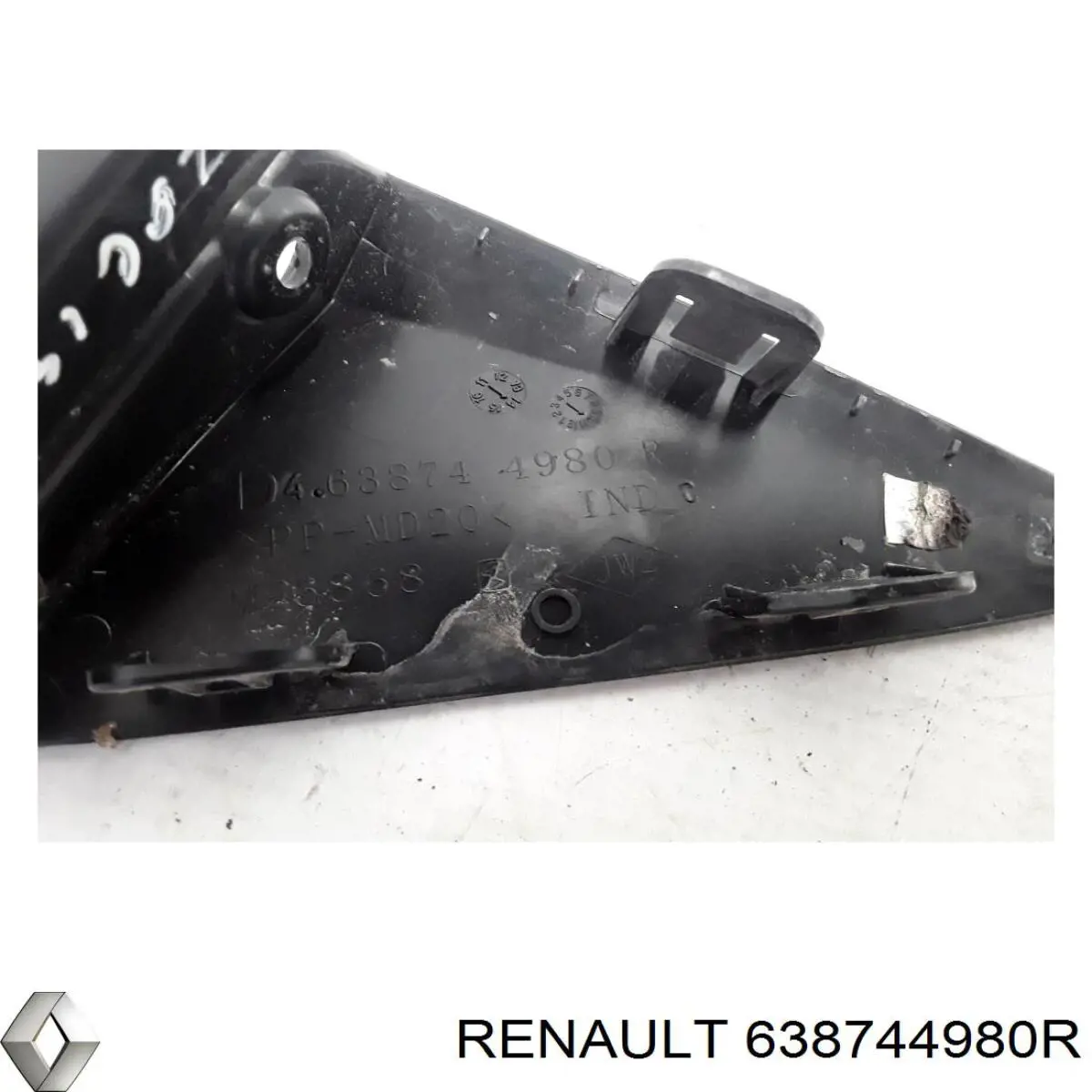 Молдинг крыла переднего правого 638744980R Renault (RVI)