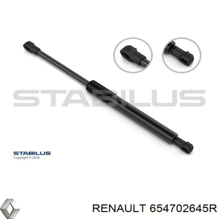 654702645R Renault (RVI) амортизатор капота