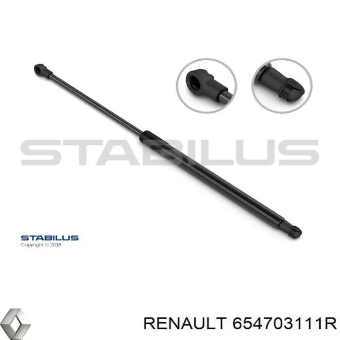 Купить 654703111R Renault (RVI) Амортизатор под капот