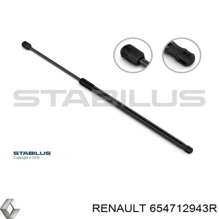 Амортизатор капота Renault (RVI) 654712943R