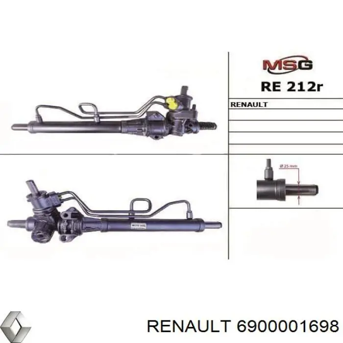 Рулевая рейка 6900001698 Renault (RVI)