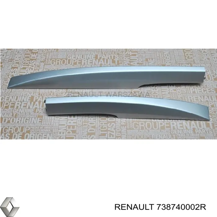 Заглушка рельсы (рейлинга) багажника крыши правая Renault (RVI) 738740002R цена, от 38.01 USD