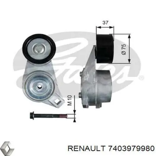 Роликовий модуль натяжителя ремня Renault (RVI) 7403979980 цена, от 37.31 USD