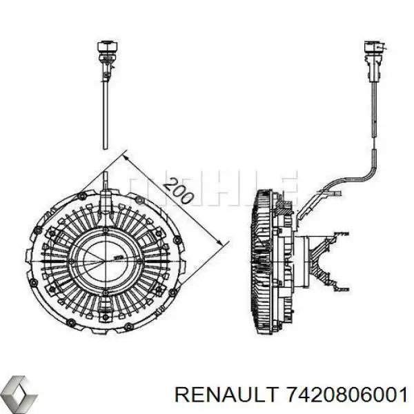 7420806001 Renault (RVI) Гидромуфта привода вентилятора