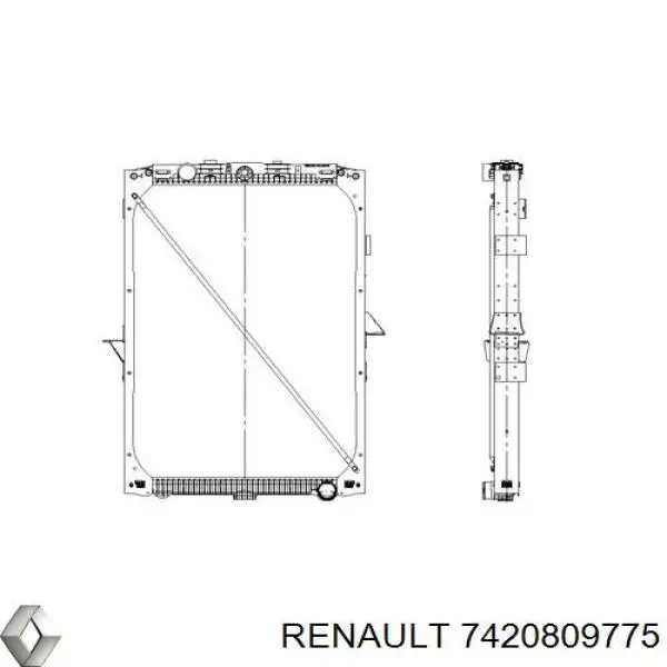Радиатор охлаждения двигателя Renault (RVI) 7420809775