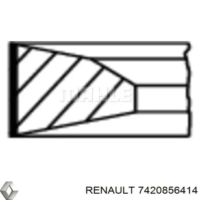 Кольца поршневые на 1 цилиндр, STD. Renault (RVI) 7420856414