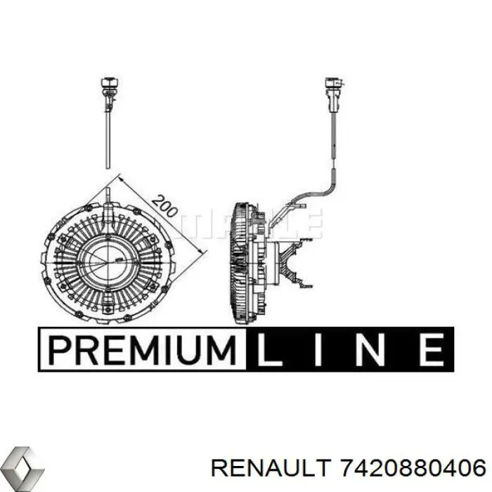 Вискомуфта вентилятора 7420880406 Renault (RVI)