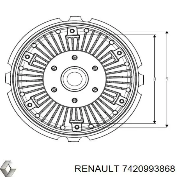 7420993868 Renault (RVI) Гидромуфта привода вентилятора