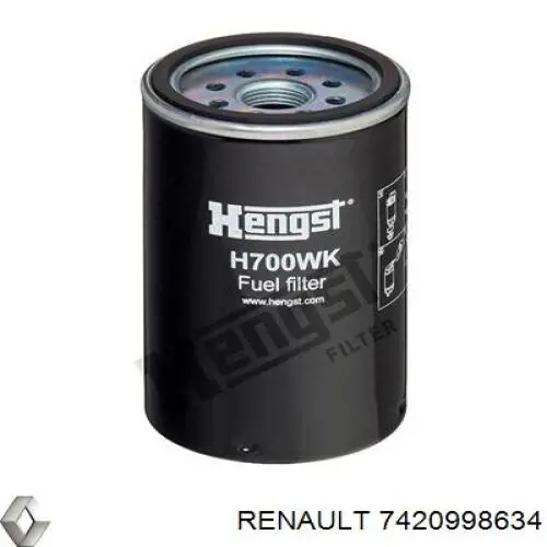 Filtro de combustível Renault (RVI) 7420998634 preço, a partir de 46,01 USD