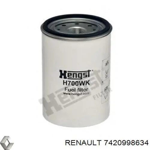 Filtro de combustível 7420998634 Renault (RVI)