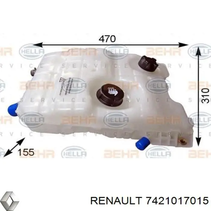 7421017015 Renault (RVI) Расширительный бачок охлаждения