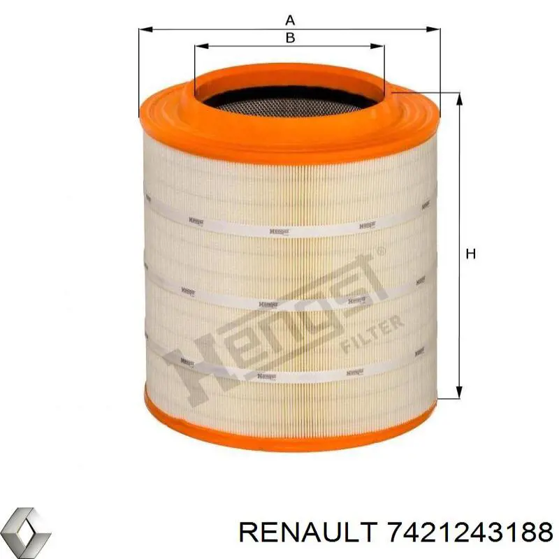 7421243188 Renault (RVI) Воздушный фильтр двигателя
