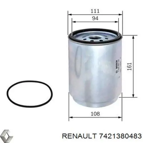 7421380483 Renault (RVI) Фильтр топлива