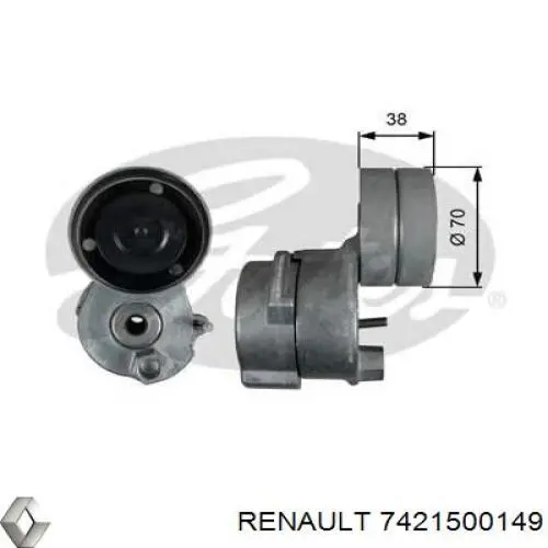 Натяжитель приводного ремня 7421500149 Renault (RVI)