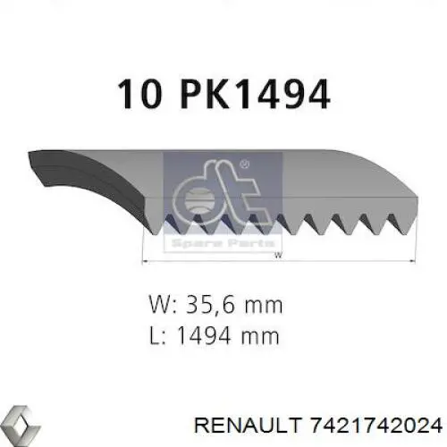 Ремень кондиционера Gates 10PK1495HD