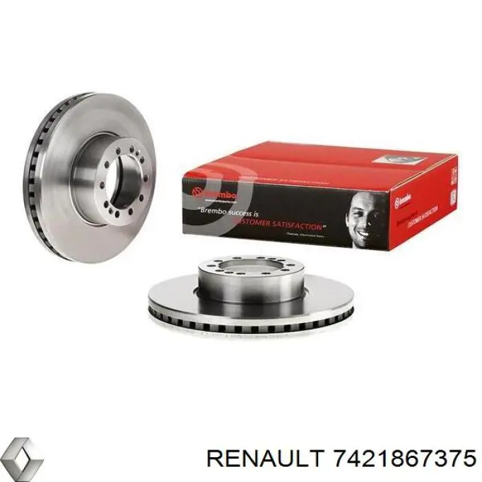 Передние тормозные диски 7421867375 Renault (RVI)