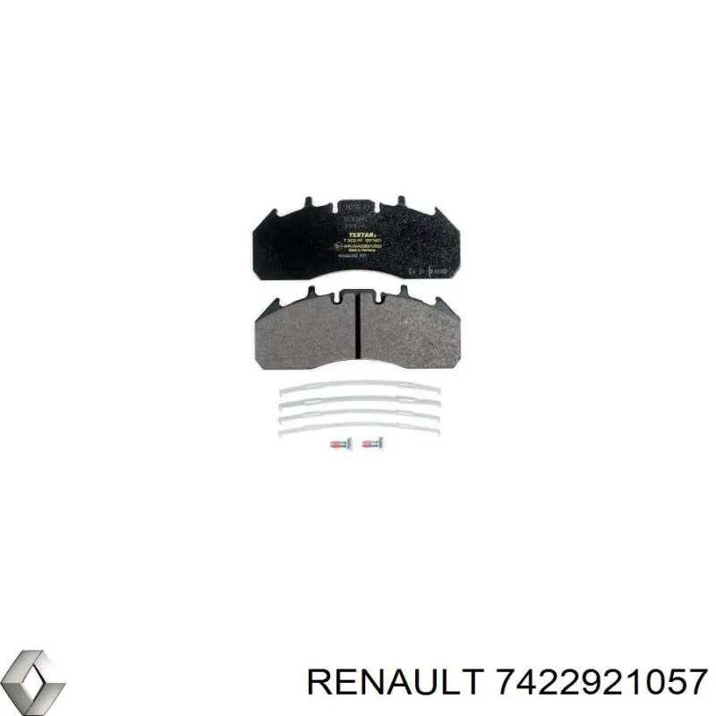 Передние тормозные колодки 7422921057 Renault (RVI)