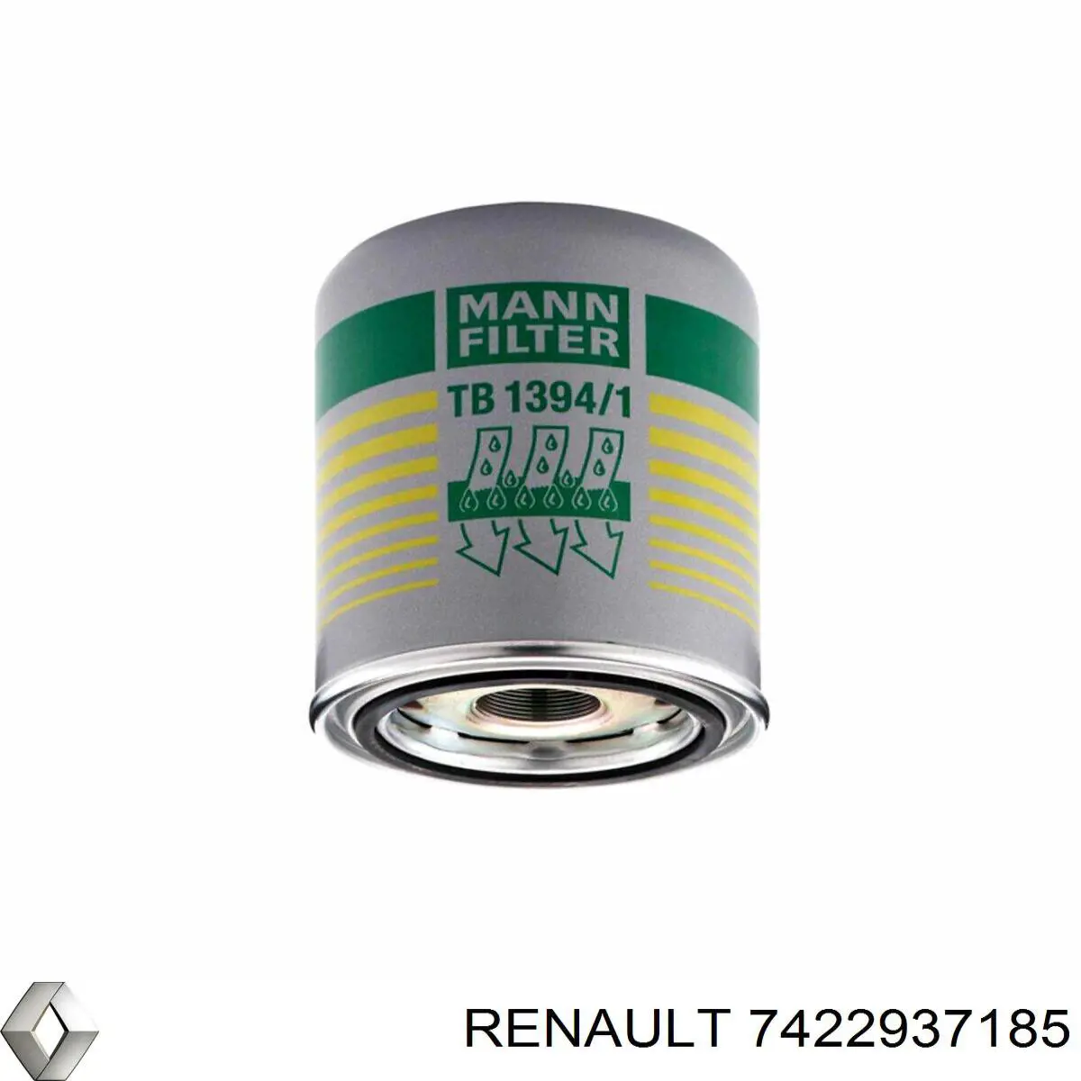 Фильтр осушителя воздуха (влагомаслоотделителя) (TRUCK) Renault (RVI) 7422937185 цена, от 35.57 USD
