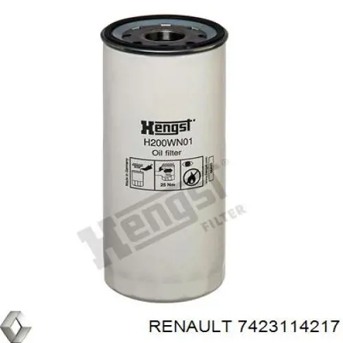 7423114217 Renault (RVI) масляный фильтр