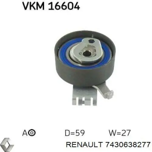7430638277 Renault (RVI) ролик грм